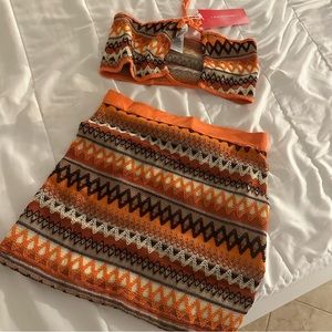 Multi-color Skirt Set